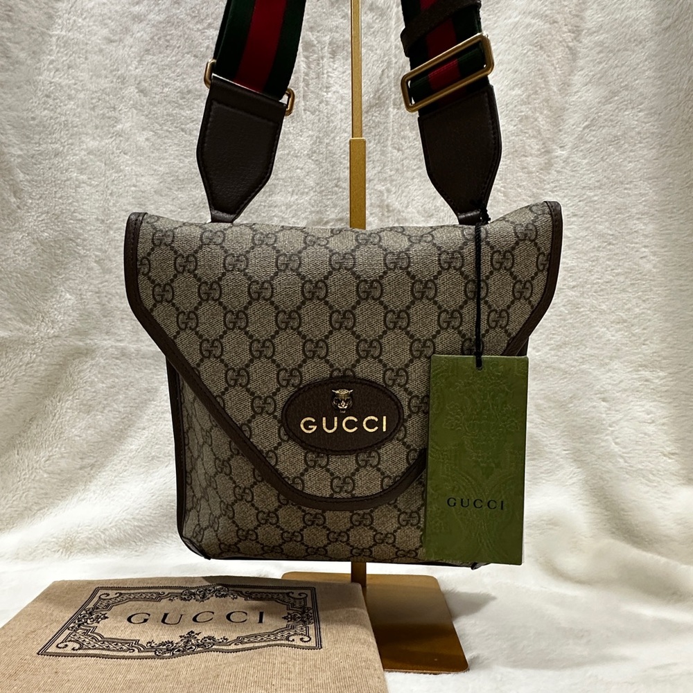 Gucci Neo Vintage Envelope Messenger GG Coated Canvas Medium   Authentic
